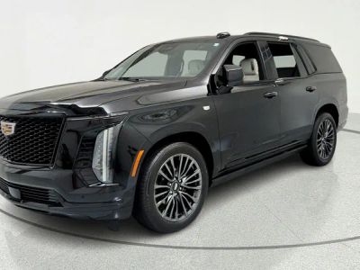 2025 Cadillac Escalade Sport Platinum in Black Raven — front three-quarter view