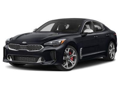 2021 Kia Stinger GT-Line in Panthera Metal — front three-quarter view