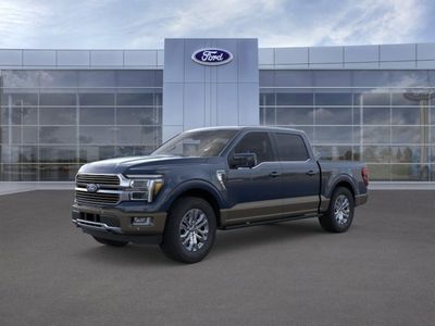 2026 Ford F-150 in Antimatter Blue — front three-quarter view