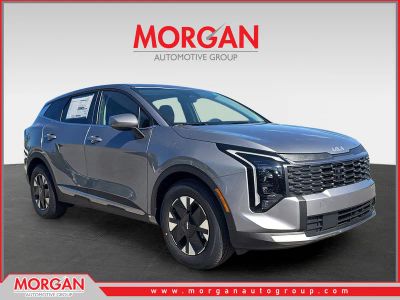 2026 Kia Sportage Hybrid LX in Steel Gray — front three-quarter view
