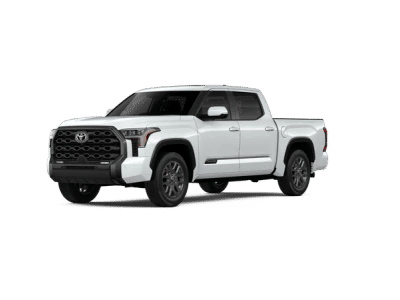 2026 Toyota Tundra Platinum in Wind Chill Pearl — front three-quarter view