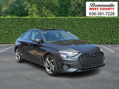 2023 Audi A3 Premium Plus 40 TFSI quattro in Manhattan Gray Metallic — front three-quarter view