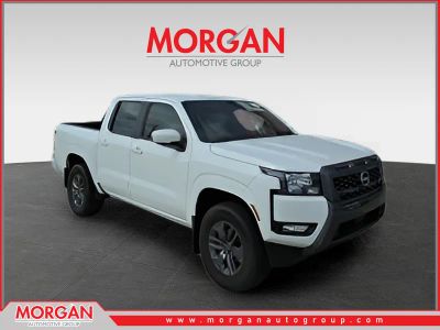 2025 Nissan Frontier SV in White — front three-quarter view