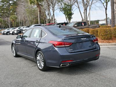 2017 Genesis G80 — rear three-quarter view