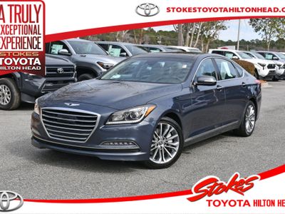 2017 Genesis G80 3.8 in Blue — front three-quarter view