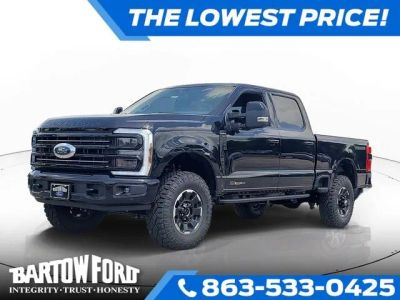 2026 Ford F-250SD Platinum 4WD CREW CAB in Black — front three-quarter view