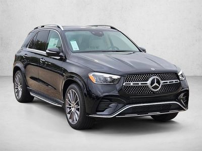 2026 Mercedes-Benz GLE 450e GLE 450e 4MATIC &reg; SUV in Obsidian Black — front three-quarter view