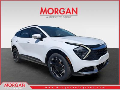 2024 Kia Sportage SX-Prestige in White — front three-quarter view