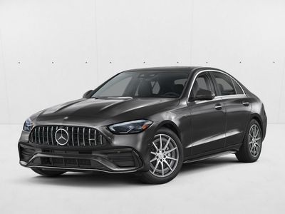 2026 Mercedes-Benz AMG C 43 AMG &reg; C 43 4MATIC &reg; Sedan in MANUFAKTUR Graphite Gray Magno — front three-quarter view