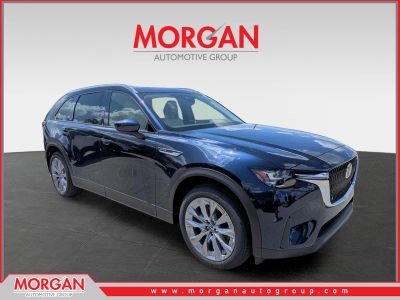 2026 Mazda CX-90 Preferred in Deep Crystal Blue Mica — front three-quarter view