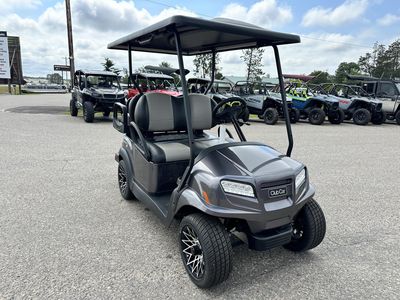 2024 Club Car Onward 4 Passenger Electric NA in Metallic Midnight Silver — front three-quarter view