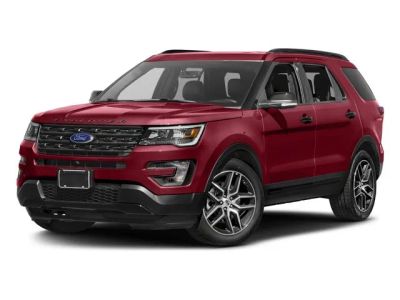 2016 Ford Explorer Sport in Silver — front three-quarter view