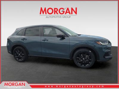 2024 Honda HR-V Sport in Green — front three-quarter view