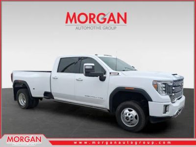 2021 GMC Sierra 3500HD Denali in White — front three-quarter view