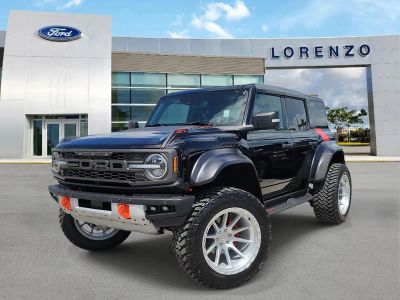 2025 Ford Bronco Raptor in Shadow Black — front three-quarter view