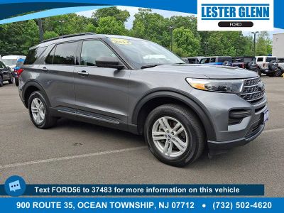 2024 Ford Explorer XLT in Carbonized Gray Metallic — front three-quarter view