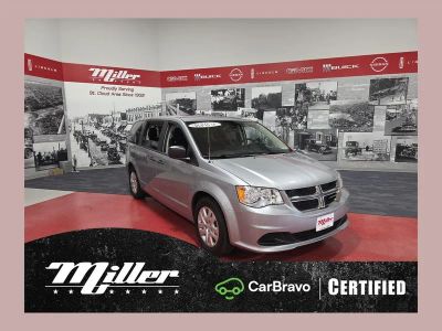 2019 Dodge Grand Caravan SE CarBravo Certified in Billet Silver Metallic Clearcoat — front three-quarter view
