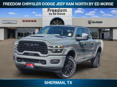 2026 RAM Ram 2500 RAM 2500 LIMITED CREW CAB 4X4 6'4' BOX in Ceramic Gray Clear-Coat Exterior Paint — front three-quarter view