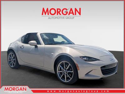 2023 Mazda MX-5 Miata RF Grand Touring in Platinum Quartz Metallic — front three-quarter view