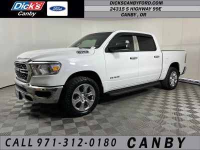 2023 RAM 1500 Big Horn in Bright White Clearcoat — front three-quarter view