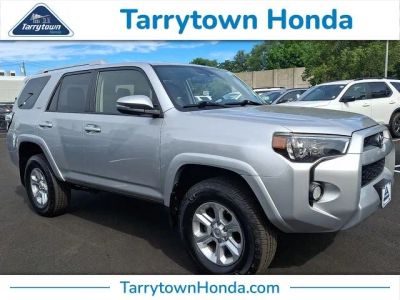 2018 Toyota 4Runner SR5 in Classic Silver Metallic — front three-quarter view