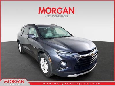 2022 Chevrolet Blazer LT in Iron Gray — front three-quarter view