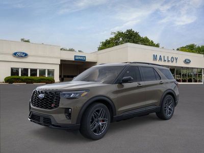 2026 Ford Explorer ST in Gray — front three-quarter view