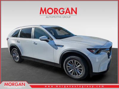 2026 Mazda CX-90 Select in Rhodium White Premium — front three-quarter view