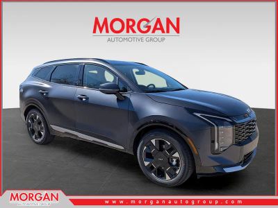 2026 Kia Sportage SX-Prestige in Panthera Metal Matte — front three-quarter view