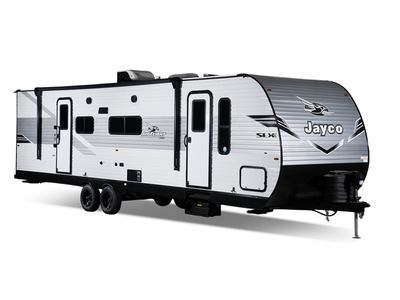 2026 Jayco Jay Flight SLX — front three-quarter view