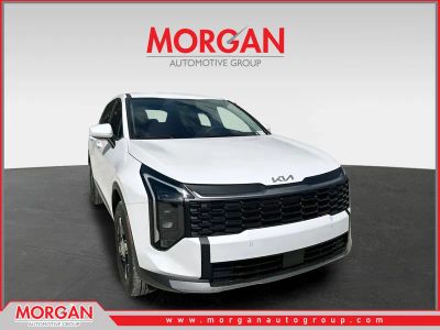 2026 Kia Sportage LX in Glacial White Pearl — front three-quarter view