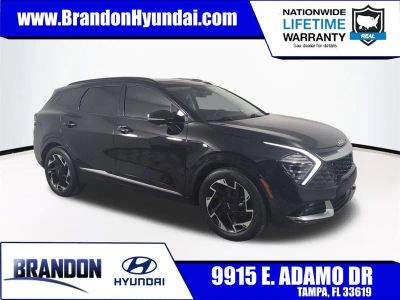 2023 Kia Sportage SX-Prestige in Black — front three-quarter view