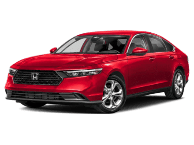 2025 Honda Accord Sedan LX in Radiant Red Metallic — front three-quarter view