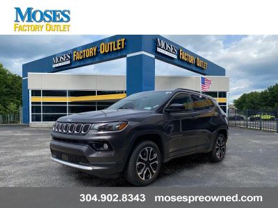 2023 Jeep Compass Limited in Granite Crystal Metallic Clearcoat — front three-quarter view