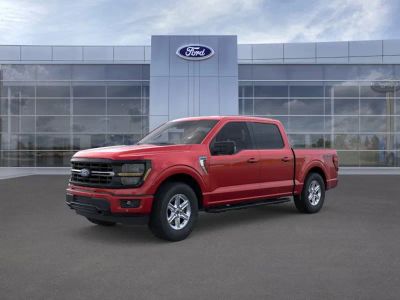 2026 Ford F-150 in RR Red — front three-quarter view