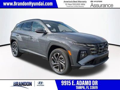 2026 Hyundai TUCSON HYBRID Limited in Gray — front three-quarter view