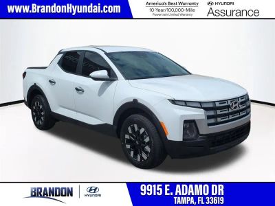2026 Hyundai SANTA CRUZ SE in White — front three-quarter view