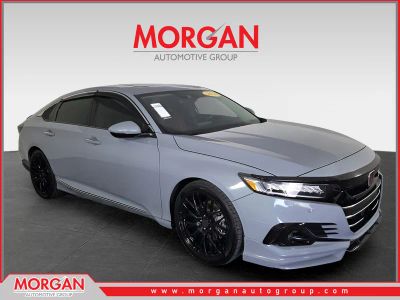 2021 Honda Accord Hybrid Touring in Gray — front three-quarter view