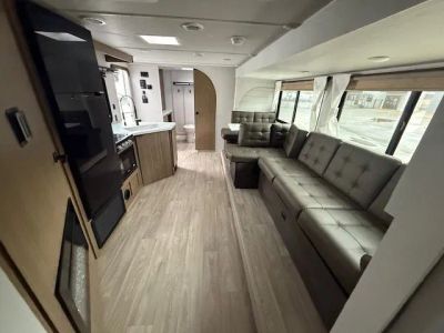 2026 Forest River Wildwood X-Lite — rear three-quarter view