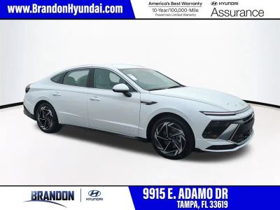 2026 Hyundai SONATA SEL Sport in White — front three-quarter view