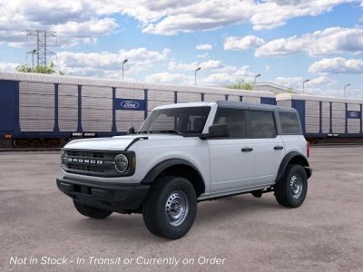 2026 Ford Bronco Base in Oxford White — front three-quarter view