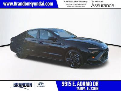 2026 Hyundai SONATA N Line in Blue — front three-quarter view