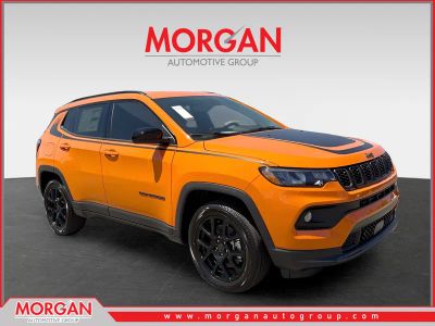 2026 Jeep Compass Latitude in Orange — front three-quarter view