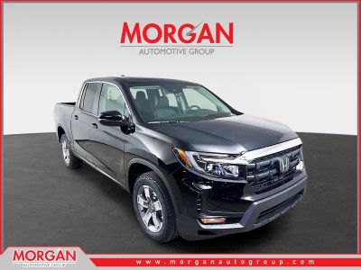 2026 Honda Ridgeline RTL in Crystal Black Pearl — front three-quarter view