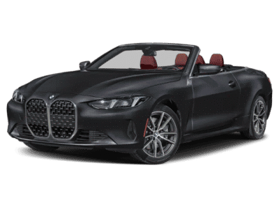 2026 BMW 4 Series 430i in Black Sapphire Metallic — front three-quarter view
