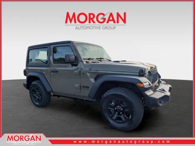 2026 Jeep Wrangler Sport in Green — front three-quarter view