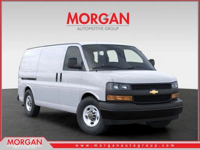 2026 Chevrolet Express Cargo Van Work Van in Summit White — front three-quarter view