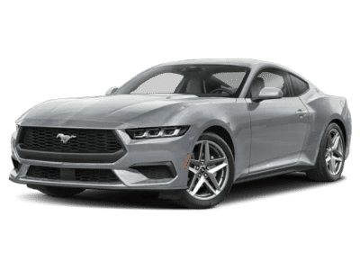 2026 Ford Mustang EcoBoost Premium in Silver — front three-quarter view