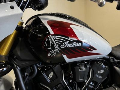 2025 Indian Motorcycle 101 Scout Ghost White Metallic with Graphics - Photo 14