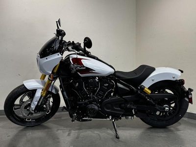 2025 Indian Motorcycle 101 Scout Ghost White Metallic with Graphics - Photo 8